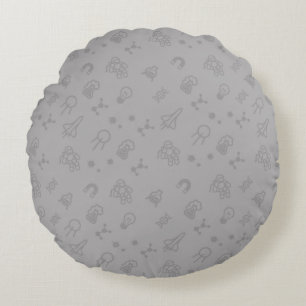 Space And Science Doodles Round Cushion