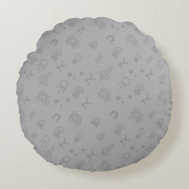Space And Science Doodles Round Cushion (Front)