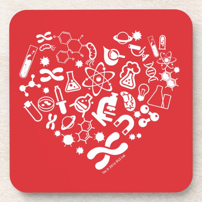 Space And Science Heart Coaster (Front)