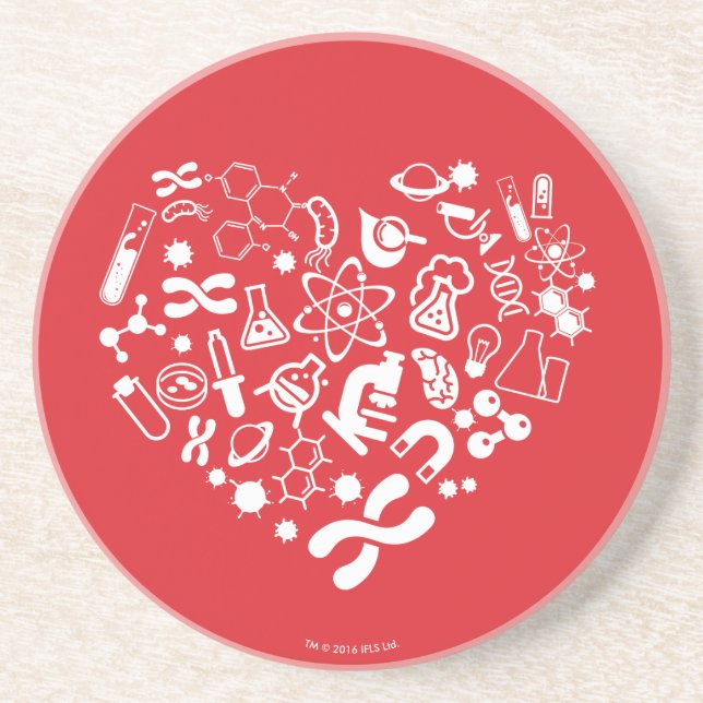 Space And Science Heart Coaster (Front)
