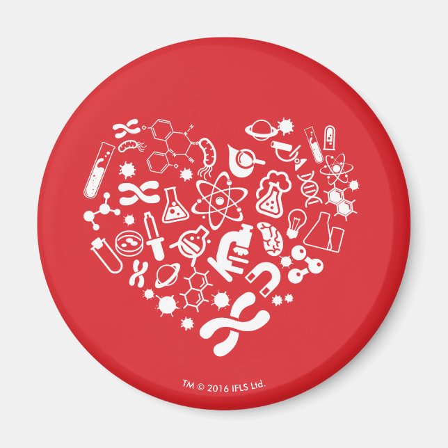 Space And Science Heart Magnet (Front)