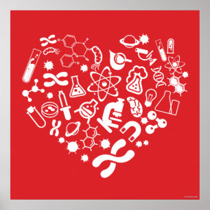 Space And Science Heart Poster