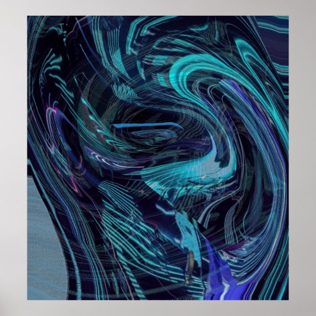 Space and Time Distort  Abstract Poster (Front)