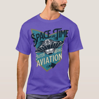 Space and Time flying saucer wormhole badge T-Shirt