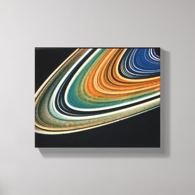 SPACE ART #38 Saturn Rings Canvas Print (Front)