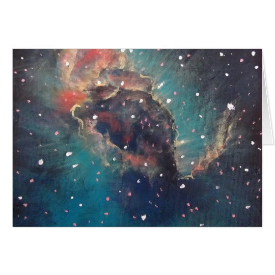 Space Art / Astronomical Art - Carina Nebula Jet Card