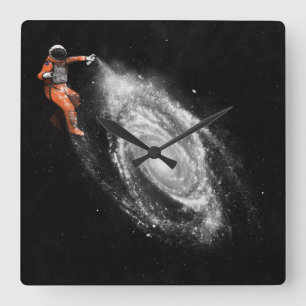 Space Art Florent Bodart Square Wall Clock