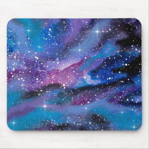 Space Art Watercolor Galaxy Mouse Mat