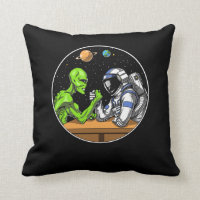 Space Astronaut Alien Arm Wrestling Funny Cosmic