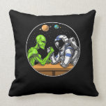 Space Astronaut Alien Arm Wrestling Funny Cosmic Cushion<br><div class="desc">Space Astronaut Alien Arm Wrestling Funny Cosmic design for alien lovers.</div>