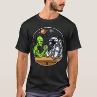 Space Astronaut Alien Arm Wrestling Funny Cosmic