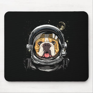 Space Astronaut American Bulldog Galaxy Astronomy Mouse Mat
