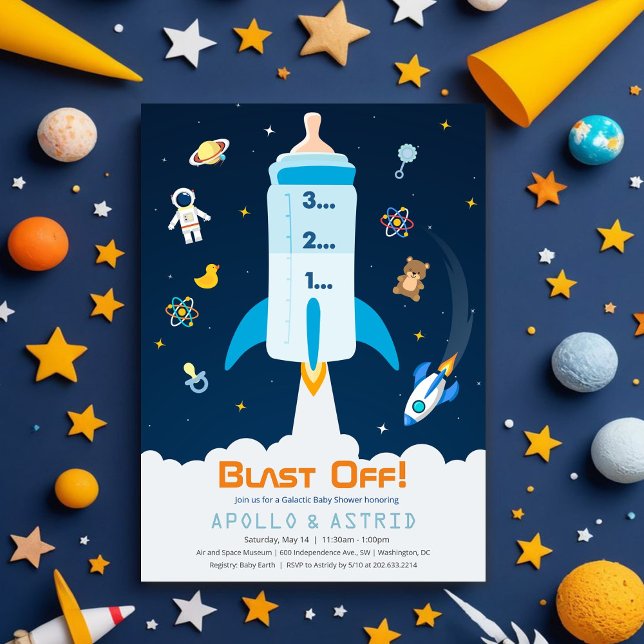 Space Astronaut Baby Shower Invitation (Creator Uploaded)