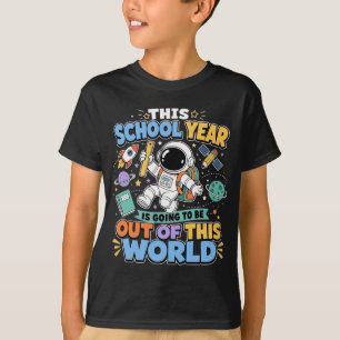 Space Astronaut Back To School Planets Boys Girls T-Shirt