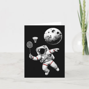 Space Astronaut Badminton Player Shuttle Sport _9  Card