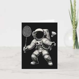 Space Astronaut Badminton Player Shuttle Sport  Card