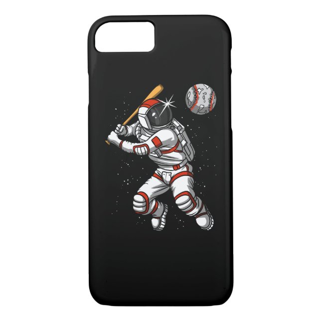 Space Astronaut Baseball Player Cosmic Planet Case-Mate iPhone Case (Back)