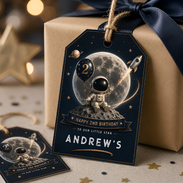 Space Astronaut Birthday Gift Tags (Creator Uploaded)