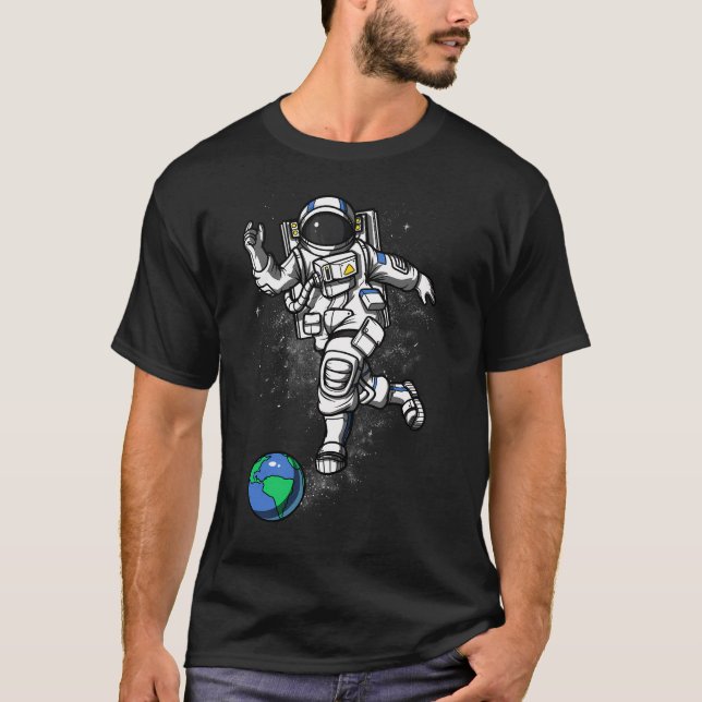 Space Astronaut Bowling T-Shirt (Front)