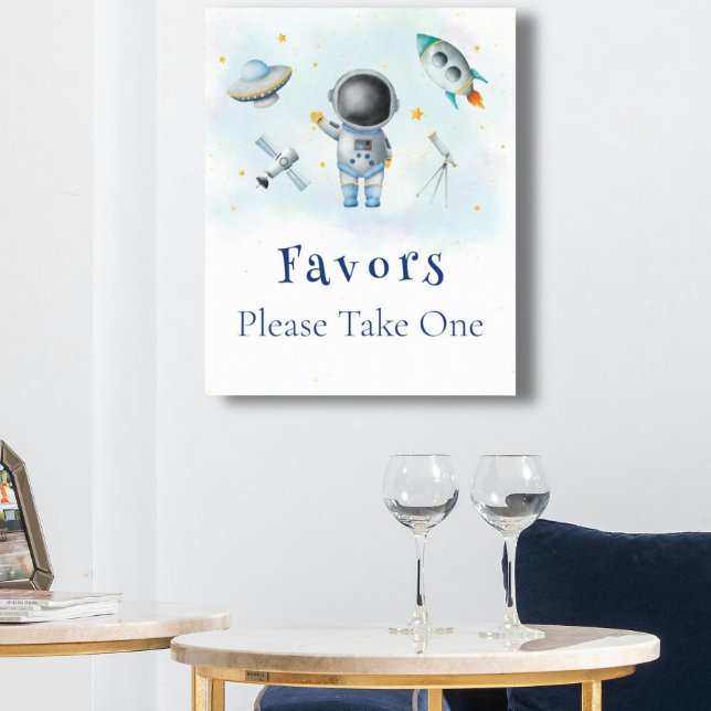 Space Astronaut Boy rockets stars Favours Poster (Creator Uploaded)
