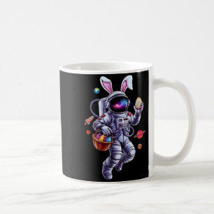 Space Astronaut Bunny Easter Eggs Basket Cute Coffee Mug