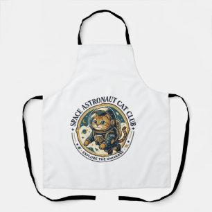Space Astronaut Cat Cat Dad Gift Idea - Space Astr Apron