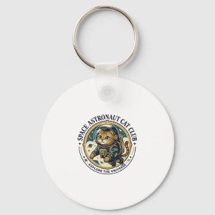 Space Astronaut Cat Cat Dad Gift Idea - Space Astr Key Ring