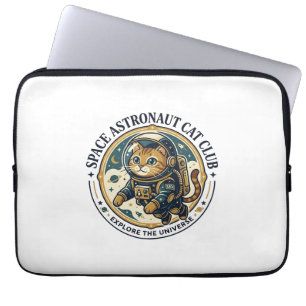 Space Astronaut Cat Cat Dad Gift Idea - Space Astr Laptop Sleeve