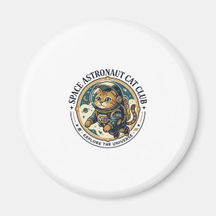 Space Astronaut Cat Cat Dad Gift Idea - Space Astr Magnet