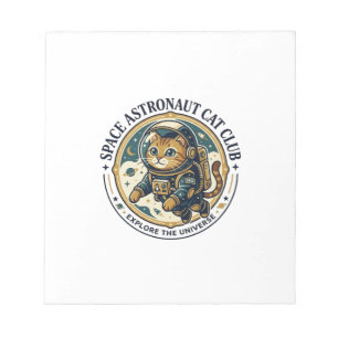 Space Astronaut Cat Cat Dad Gift Idea - Space Astr Notepad