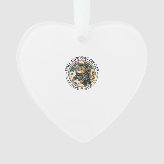 Space Astronaut Cat Cat Dad Gift Idea - Space Astr Ornament (Front)