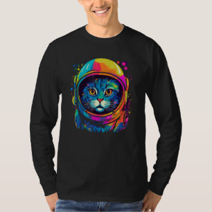 Space Astronaut Cat Men Women Kids Space Cat T-Shirt