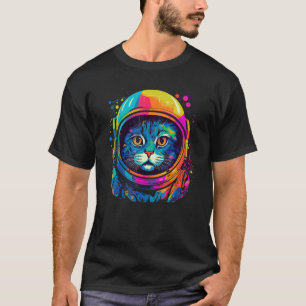 Space Astronaut Cat  Men Women Kids Space Cat T-Shirt