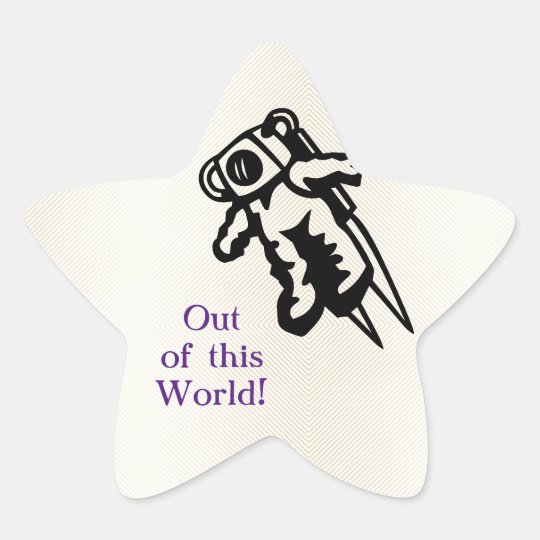 Space Astronaut Cosmonaut Encouragement Star Sticker