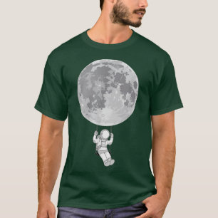 Space Astronaut Cosmonaut Stars Moon Cool Swing T-Shirt