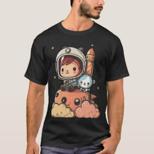 Space Astronaut Dog Earth Planet Astronomy Spacema T-Shirt