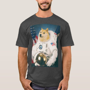 Space Astronaut Dog Shiba Funny Dog Lovers  T-Shirt