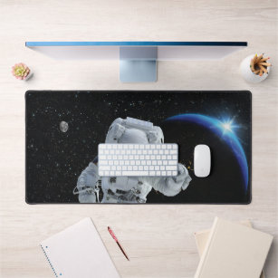 Space Astronaut Galaxy Desk Mat