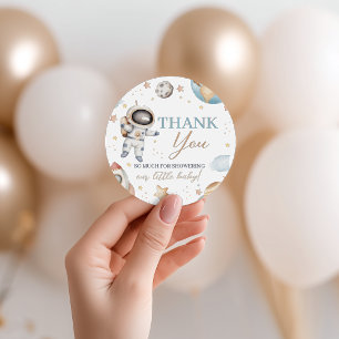 Space Astronaut Galaxy Favour Thank You Tag