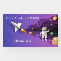 Space Astronaut galaxy planets boy Birthday Party