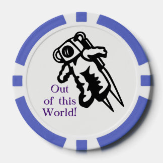 Space Astronaut Golf School Golf Ball Marker Poker Chips