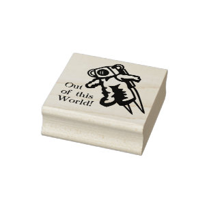 Space Astronaut Grade School Teacher A Plus Rubber Stamp