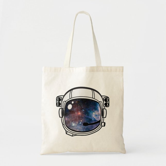 Space Astronaut Helmet Tote Bag (Front)