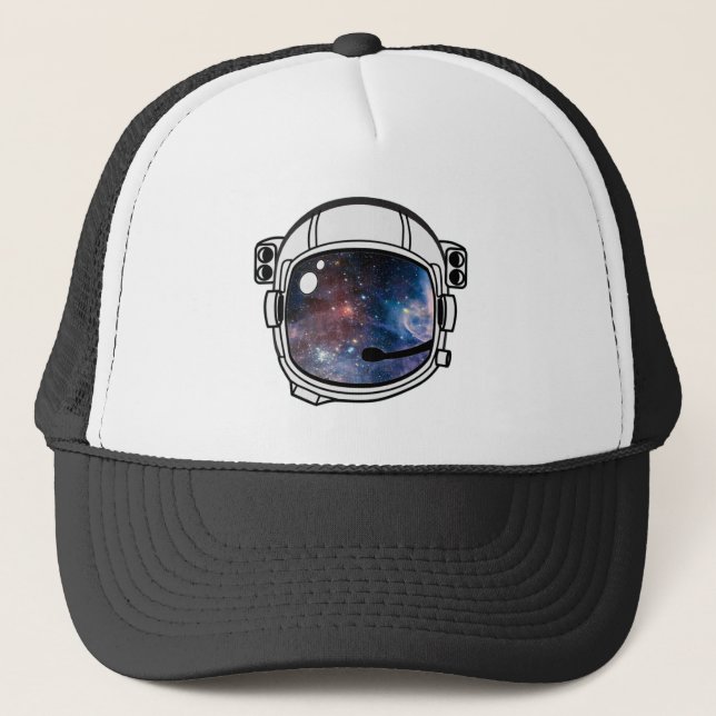 Space Astronaut Helmet Trucker Hat (Front)
