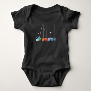 Space Astronaut Pendulum Cradle Rocket Sun System Baby Bodysuit