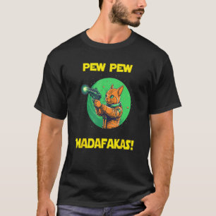 Space Astronaut Pew Madafakas Abyssinian Cat T-Shirt