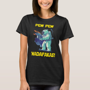 Space Astronaut Pew Madafakas Polar Bear T-Shirt
