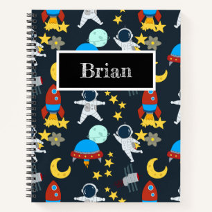 Space Astronaut Planet Personalised Notebook