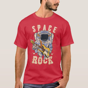 Space Astronaut Playing Guitar Astronomy Electric T-Shirt