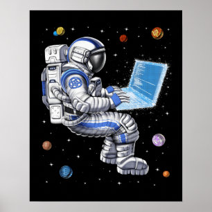 Space Astronaut Programmer Poster